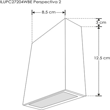 Arbotante rectangular de policarbonato 4W luz directa / indirecta de iLumileds