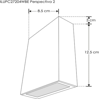 Arbotante rectangular de policarbonato 4W luz directa / indirecta de iLumileds