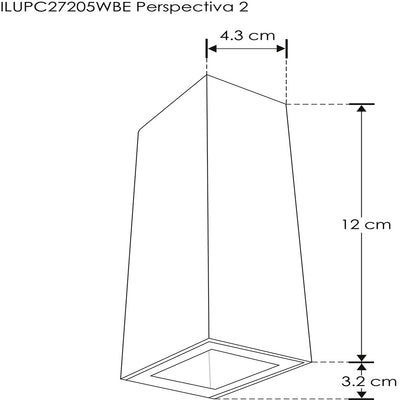 Arbotante rectangular de policarbonato 5W luz directa / indirecta de iLumileds