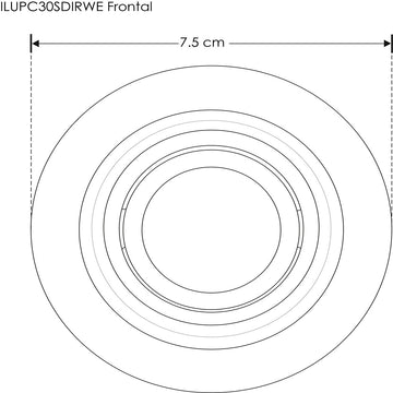 Portalámpara para MR11 dirigible profundo de policarbonato, incluye base MR11 de iLumileds