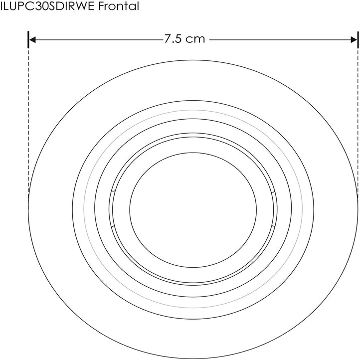 Portalámpara para MR11 dirigible profundo de policarbonato, incluye base MR11 de iLumileds