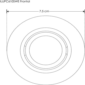 Portalámpara pequeño para MR11 plano dirigible de policarbonato, incluye base MR11 de iLumileds