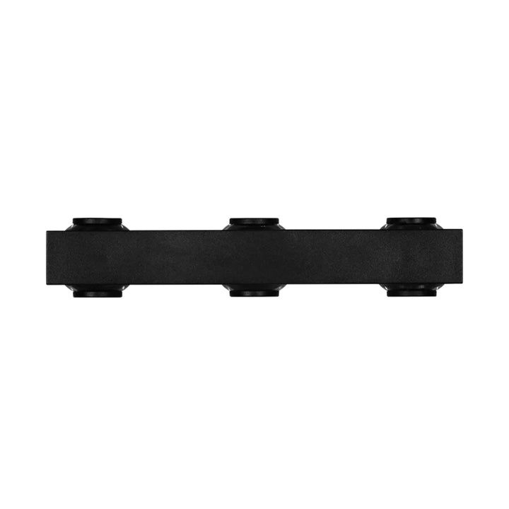 Luminario muro con triple efecto ondular simétrico de onda de luz directo / indirecto 6W luz cálida (3000K), fabricado en policarbonato negro 85-265V de iLumileds