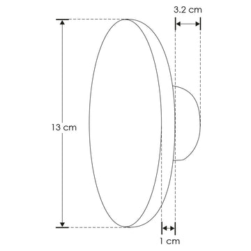 Circulo Ø13cm de policarbonato 6W luz cálida en negativo de iLumileds