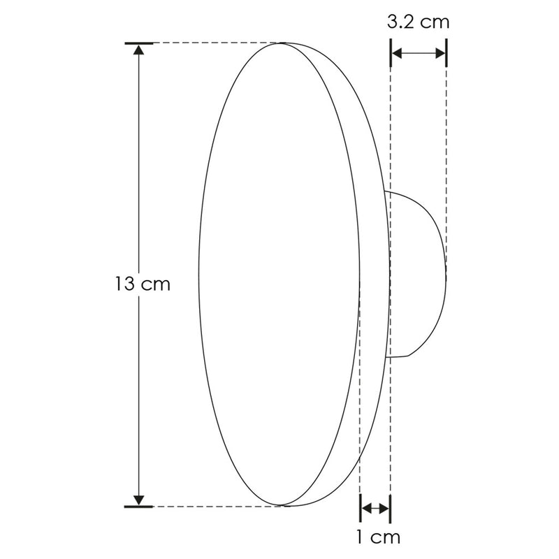 Circulo Ø13cm de policarbonato 6W luz cálida en negativo de iLumileds