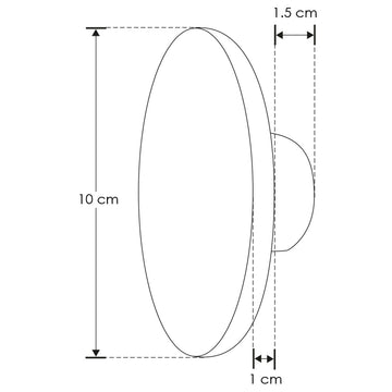 Circulo Ø10cm de policarbonato 3W luz cálida en negativo acabado negro o blanco de iLumileds