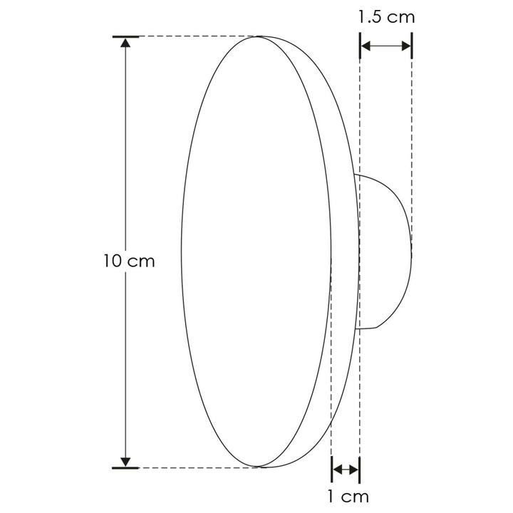 Circulo Ø10cm de policarbonato 3W luz cálida en negativo acabado negro o blanco de iLumileds