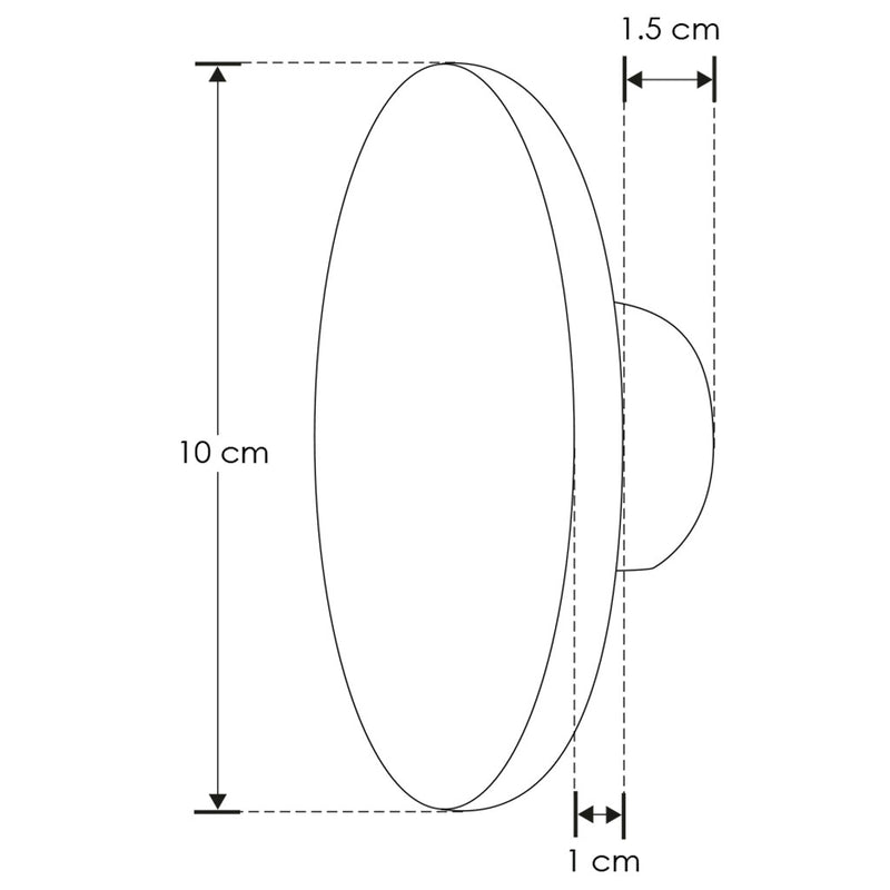 Circulo Ø10cm de policarbonato 3W luz cálida en negativo acabado negro o blanco de iLumileds