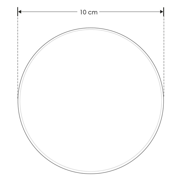 Circulo Ø10cm de policarbonato 3W luz cálida en negativo acabado negro o blanco de iLumileds