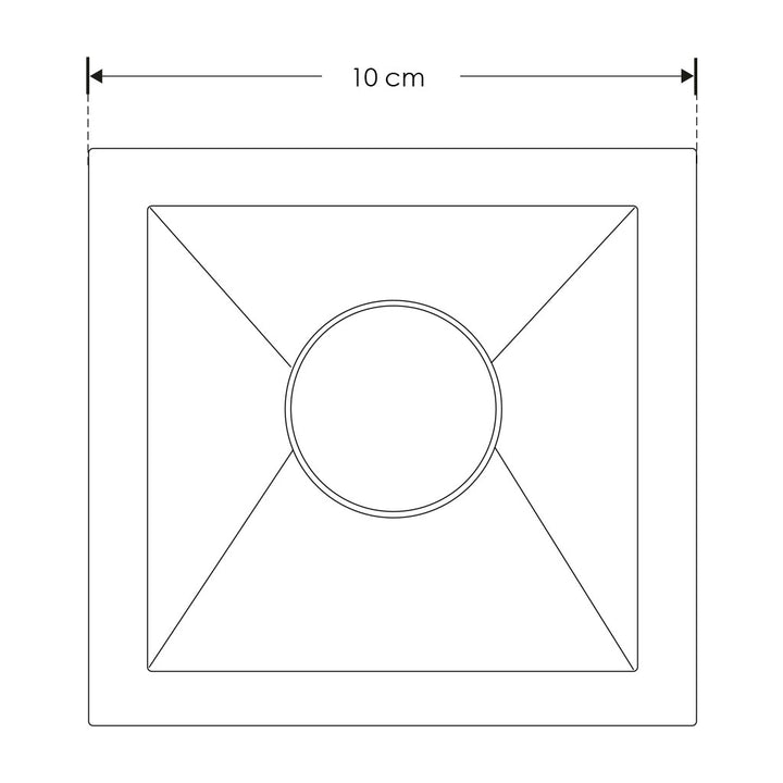 Difusor wall-washer cuadrado de bajo deslumbramiento de policarbonato para módulo LED 8W de iLumileds