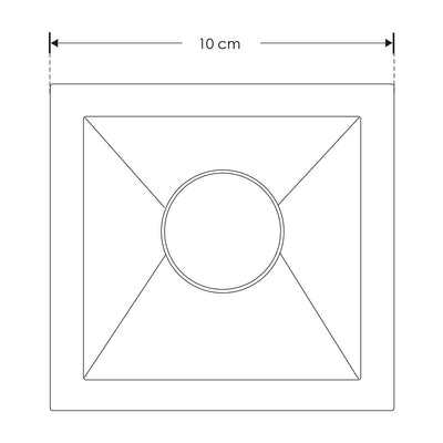 Difusor wall-washer cuadrado de bajo deslumbramiento de policarbonato para módulo LED 8W de iLumileds