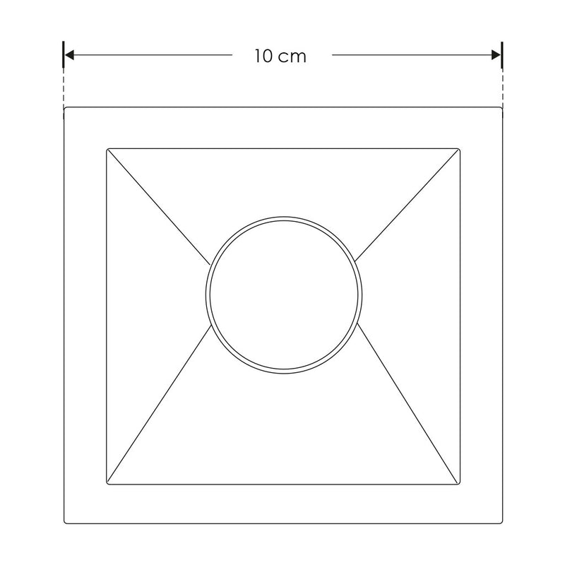 Difusor wall-washer cuadrado de bajo deslumbramiento de policarbonato para módulo LED 8W de iLumileds