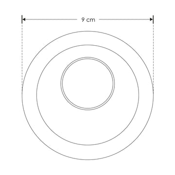 Difusor wall-washer redondo de bajo deslumbramiento de policarbonato para módulo LED 8W de iLumileds