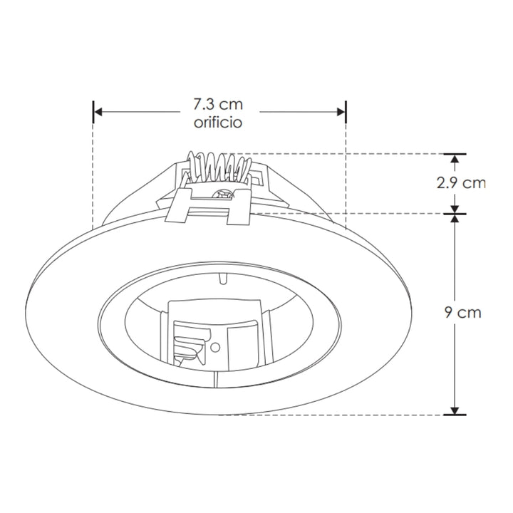 Downlight de policarbonato para lámpara MR16 incluye base GU5.3 fabricado en policarbonato de iLumileds