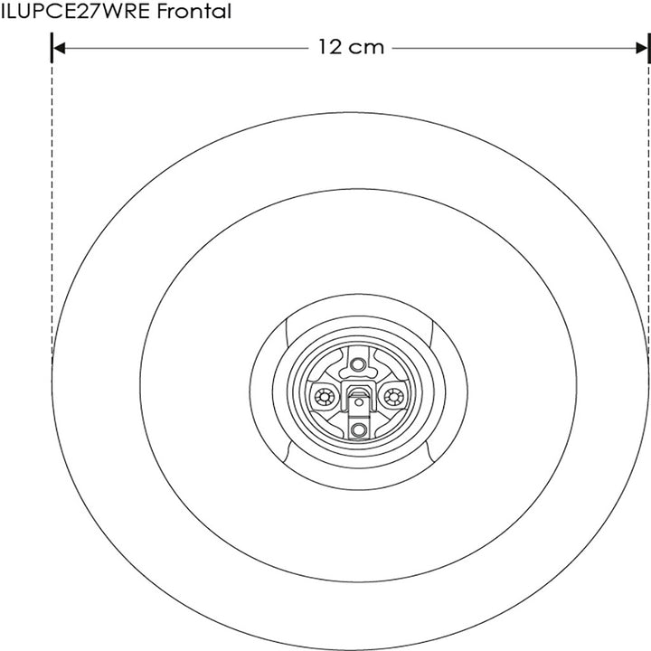 Difusor fijo acbado blanco con base E27 (incluye 2pz) fabricado en policarbonato de iLumileds