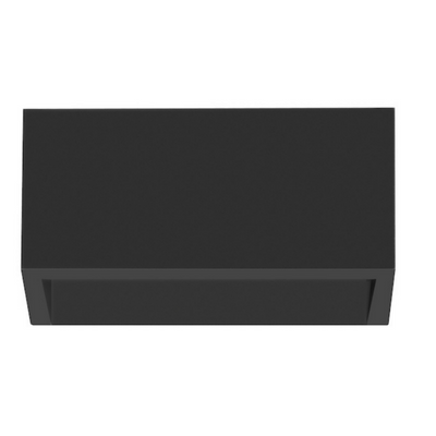 Luminario rectangular 1.5W de cortesía para pared y escaleras de policarbonato negro luz cálida de iLumileds