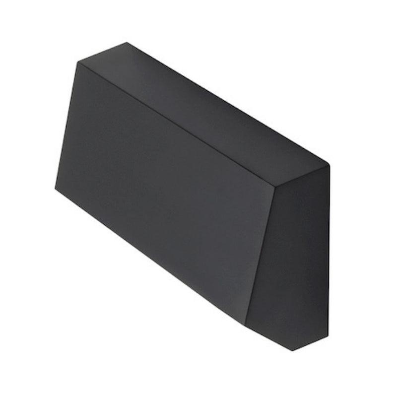 Luminario rectangular 3W de cortesía para pared y escaleras de policarbonato negro luz cálida de iLumileds