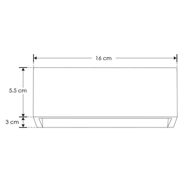 Luminario rectangular 3W de cortesía para pared y escaleras de policarbonato negro luz cálida de iLumileds