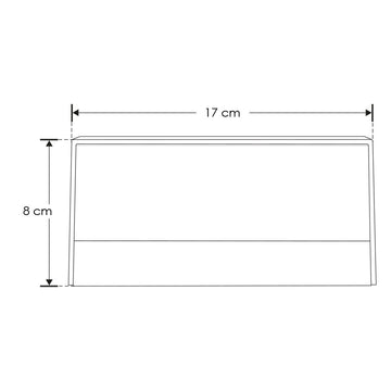 Luminario rectangular 9W luz directa para muro, de policarbonato negro luz cálida de iLumileds