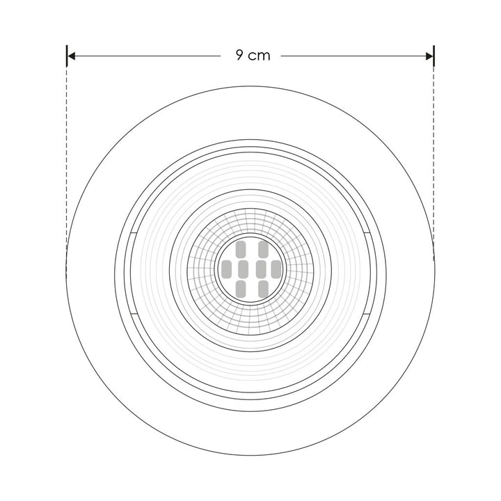 Luminario bajo peralte de policarbonato 7W 38° dirigible de sobreponer opción color de luz de iLumileds