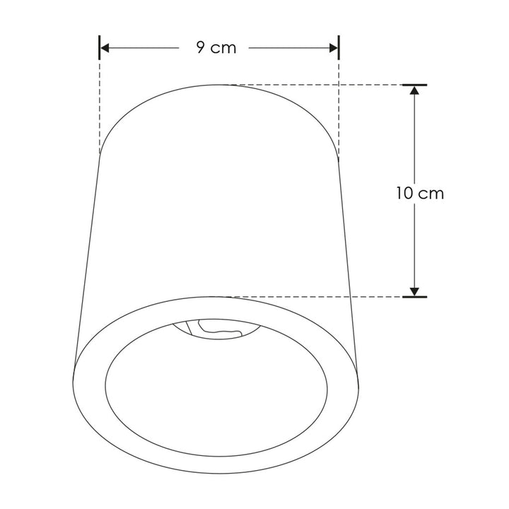 Cilindro de sobreponer bajo deslumbramiento de policarbonato para módulo LED 8W de iLumileds