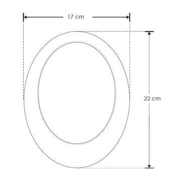 Ovalo de luz arbotante 24W luz cálida (3000K) para exterior 85-265V de iLumileds