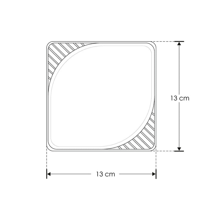 Luminario arbotante cuadrado (13x13cm) de luz directa 15W luz cálida (3000K) 85-265V de iLumileds