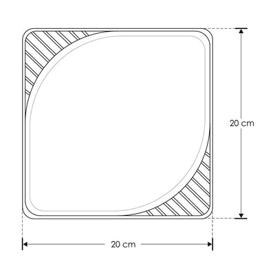 Luminario arbotante cuadrado (20x20cm) de luz directa 30W luz cálida (3000K) 85-265V de iLumileds