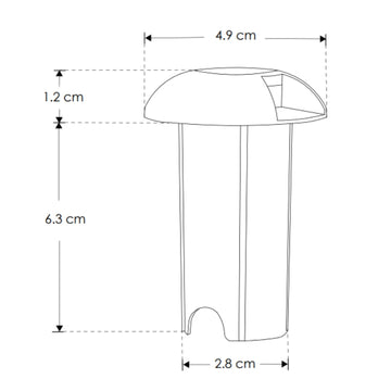 Luminario circular 2 salidas simétricas 2W 3000K para empotrar en piso fabricado en policarbonato negro de iLumileds