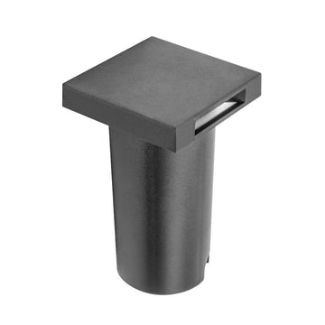 Luminario cuadrado salida de luz doble lateral para empotrar en piso 1W 3000K fabricado en policarbonato incluye housing de iLumileds