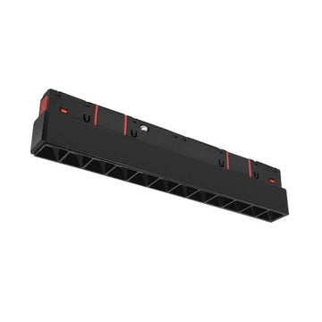 Luminario tipo rectangular puntual 12W 24° 12 cuerpos ópticos 48V cambio de color de luz vía app o iterruptor físico de cálido a frío - 2700K - 4100K - 5500K, para riel magnético de iLumileds
