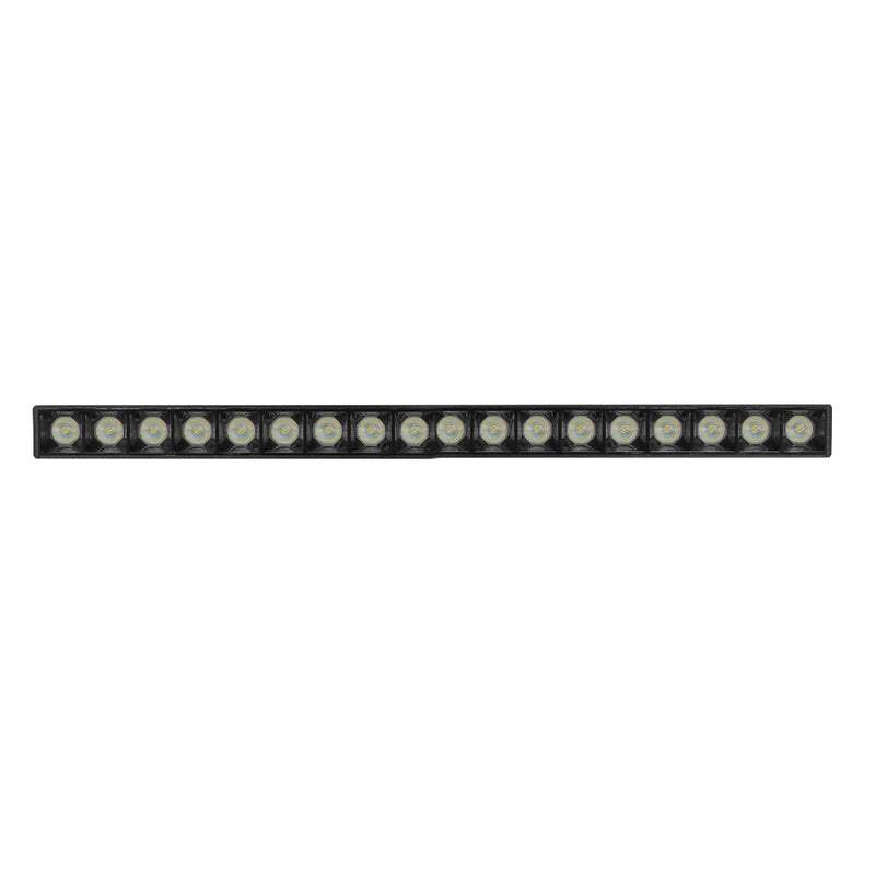 Luminario tipo rectangular puntual 18W 24° 18 cuerpos ópticos 48V cambio de color de luz vía app de cálido a frío - 2700K - 4100K - 5500K, para riel magnético de iLumileds