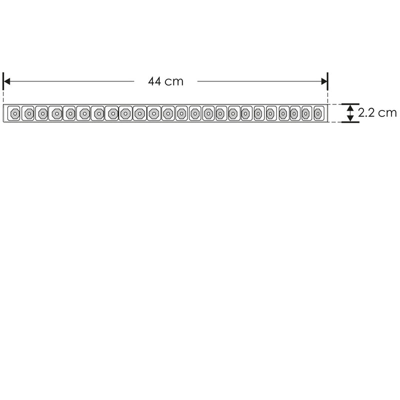 Luminario tipo rectangular puntual 24W 24° 24 cuerpos ópticos 48V cambio de color de luz vía app de cálido a frío - 2700K - 4100K - 5500K, para riel magnético de iLumileds