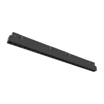 Luminario tipo rectangular puntual 24W 24° 24 cuerpos ópticos 48V cambio de color de luz vía app o iterruptor físico de cálido a frío - 2700K - 4100K - 5500K, para riel magnético de iLumileds