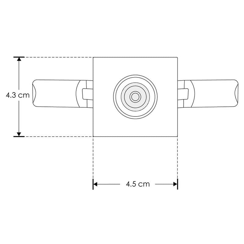 Luminario cuadrado puntual 2W 36° bajo deslumbramiento, acabado blanco con 1 cuerpo con chips marca Osram 85-277V de iLumileds