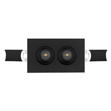 Luminario rectangular puntual 4W 36° bajo deslumbramiento, acabado negro con 2 cuerpos con chips marca Osram 85-277V de iLumileds