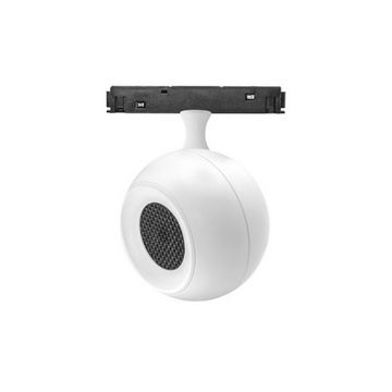 Proyector esferico dirigible 7W 24° 3000K bajo deslumbramiento con louver honey 48Vcc para riel magnético de iLumileds