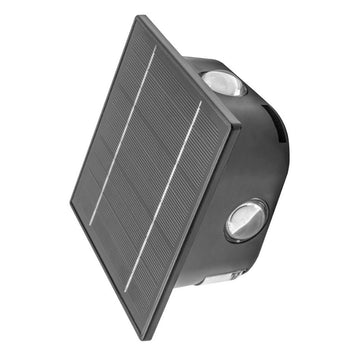 Luminario solar con efectos de luz 360° con 6 lentes luz cálida (3000K) 2W de policarbonato de iLumileds