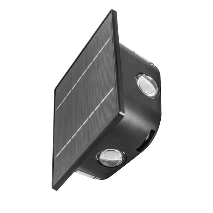 Luminario solar con efectos de luz 360° con 6 lentes luz cálida (3000K) 2W de policarbonato de iLumileds