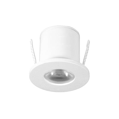Mini Downlights (Ø3.5cm)  1W 30°, fabricado en policarbonato acabado blanco o negro, 100 - 240 V de iLumileds