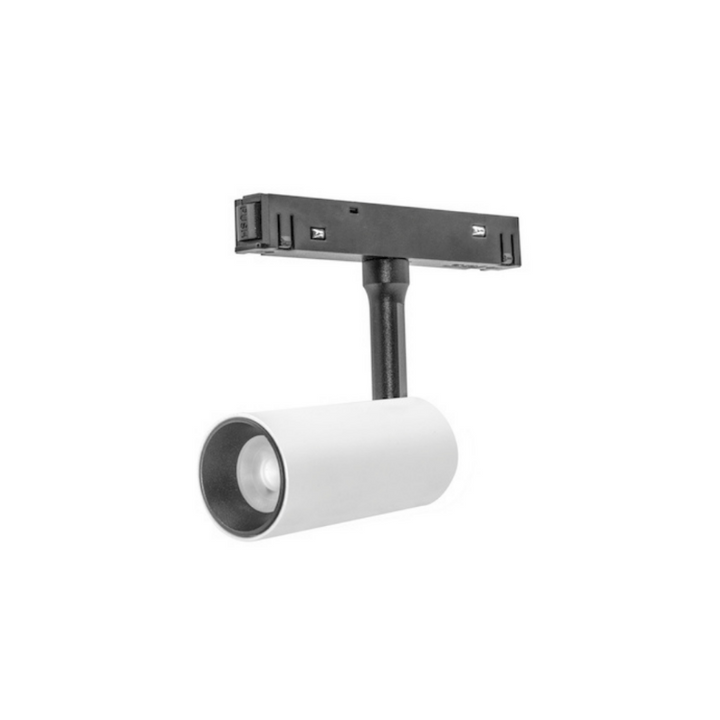 Proyector dirigible acabado blanco 15W 24° 3000K 48Vcc para riel magnético de iLumileds