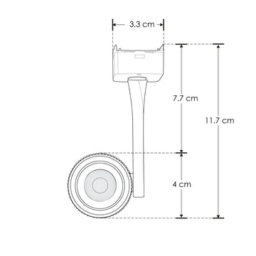 Luminario spot dirigiblecon ángulo ajustable 15-45° 7W luz cálida (3000K) 48V cc para mini riel magnético de iLumileds