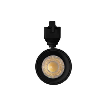 Proyector para riel electrificado 18W 35° acabado negro, color de luz seleccionable con switch (cálido - 3000K, neutro - 4000K, frío 6000K) 85-265V de iLumileds