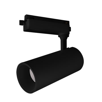 Proyector para riel electrificado 12W 35° acabado negro, color de luz seleccionable con switch (cálido - 3000K, neutro - 4000K, frío 6000K) 85-265V de iLumileds