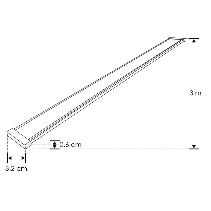 Kit de mini riel magnético 48V para sobreponer acabado negro o blanco, incluye riel magnético de 3m y kit de 2 tapas laterales de iLumileds