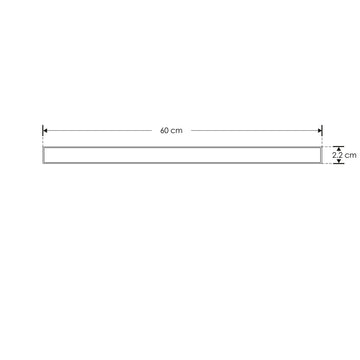 Luminario lineal tipo flood 24W 48V cambio de color de luz vía app o iterruptor físico de cálido a frío - 2700K - 4100K - 5500K, para riel magnético de iLumileds