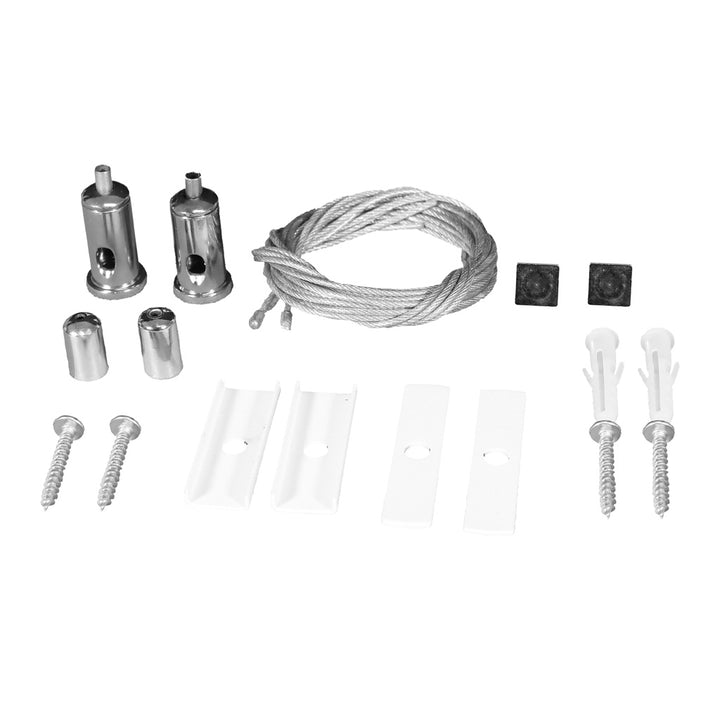 Kit para instalación suspendida de luminarios de la serie ILUINTB, acabado blanco de iLumileds