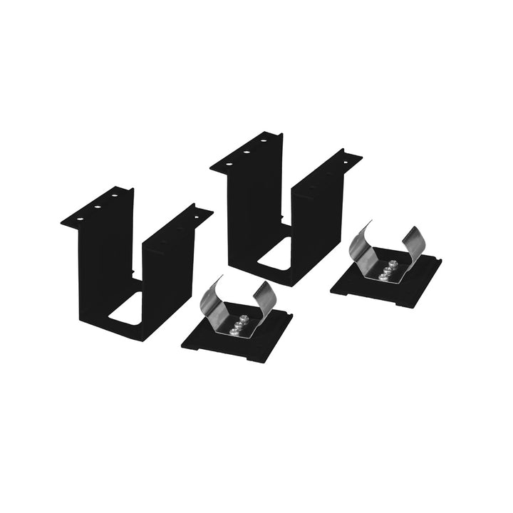 Kit para instalación empotrada de luminarios de la serie ILUINTB, acabado negro de iLumileds