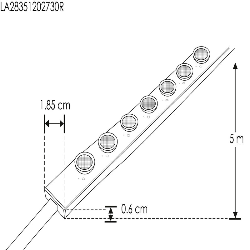 Tira LED para exteriores (IP67) óptica integrada 30° 18W/m 24V cc 48chips/m 2835 opciones color de luz Cálido o Neutro Frío de iLumileds