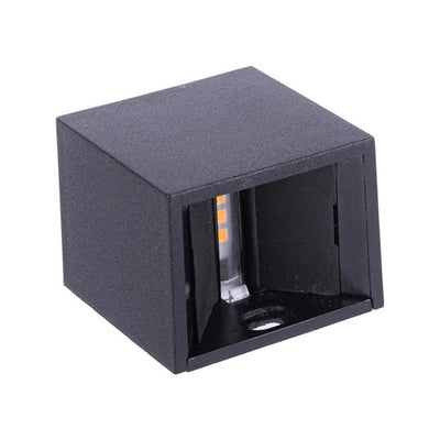 Aplique Mini Cubo (5x5x4 cm) 2W luz cálida luz directa / indirecta ajustable acabado negro de ICON